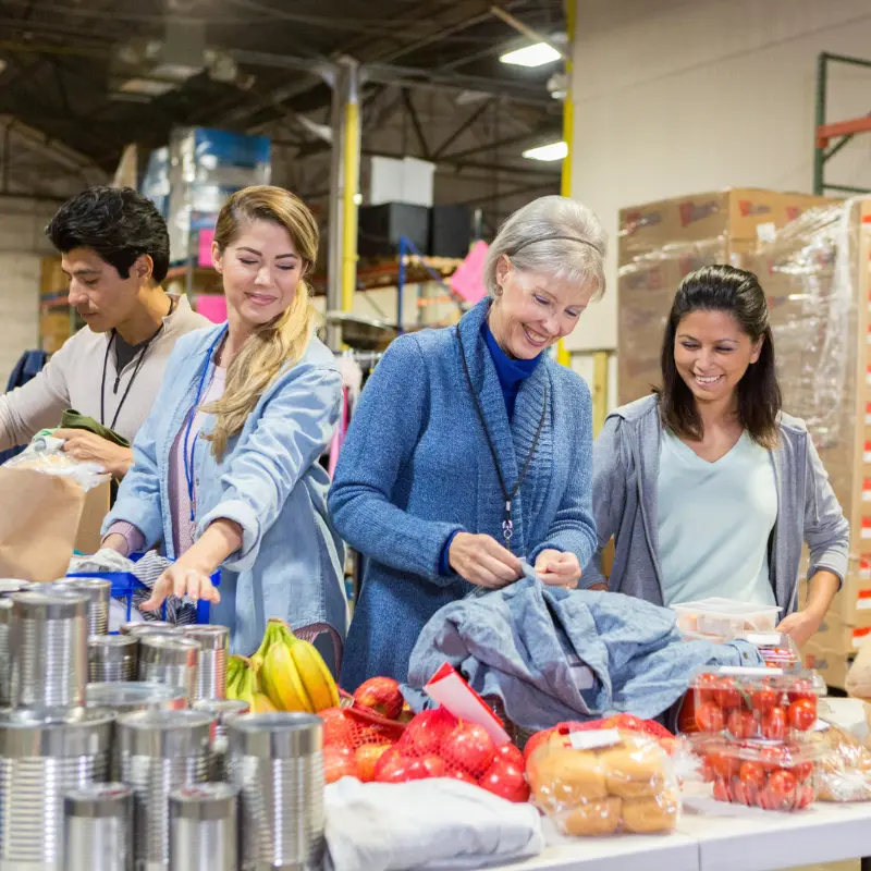 volunteers giving back to their community